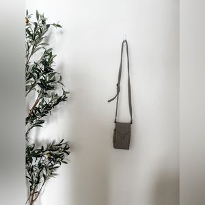 Grey/Taupe Crossbody Wallet